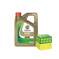 Engine Oil 5W40 4L Castrol Edge - Mann Oil Filter Service Kit Fully Synthetic