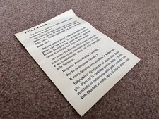 WW2 Italian Propaganda Leaflet - Marshal Badoglio Postcard  "You Want Peace..."