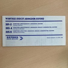 Oxford. S. M.  Timetable.  .  (. Wantage. -  Oxford.   1983.   )