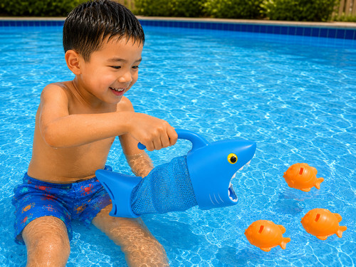 Toy shark fish net - , with