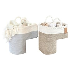 Staircase Basket Portable Handle Foldable Woven Step Organizers first-rate