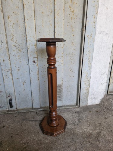 Vintage wood column pedestal - vintage,