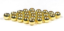 25 or 50 x Gold Beads Brass Goldhead 2.3mm, 2.8mm, 3.3mm, 3.8mm Fly Tying