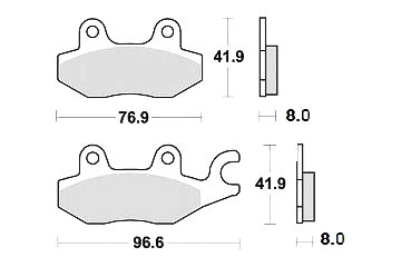 Brake pad yamaha - tzr, 4yv