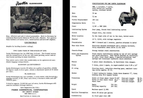 Bmw isetta kleinwagen - kleinwagen, (c1953)