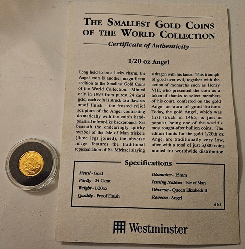 Gold angel coin 1994 - angel,