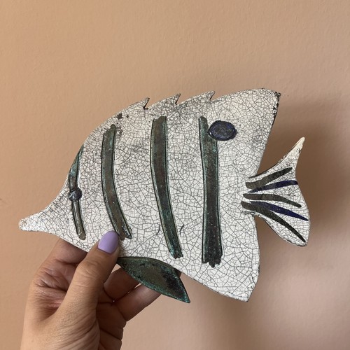Raku fired wall hanging - wall,