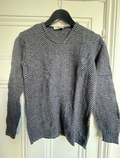 YMC YOU MUST CREATE MENS JUMPER SMALL HERRINGBONE NAVY