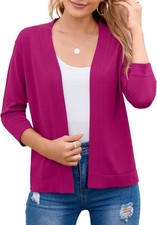Women's Cropped Cardigan Open