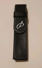 Parker Black Case Pouch with White Stiching and Silver Insignia New