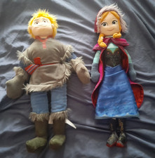 Disney Princess doll Plush Frozen bundle x2, Kristoff & Anna 20" Soft Toy