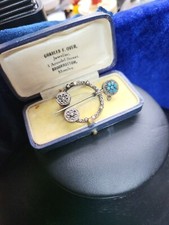 ☆RARE☆Antique Georgian Silver Penannular Kilt Pin With Turquoise 5.2g