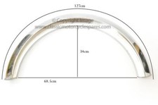 Rear Mudguard, Universal, 6 inch, 18/19 inch Wheels, Stainless Steel, D Profile