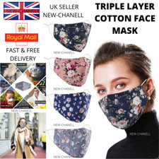 Face Mask TRIPLE Layer Cotton