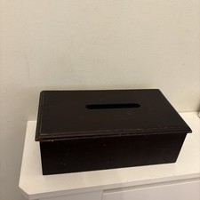 Dark Wood Wooden Box Tissue