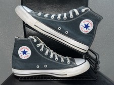 Converse High Top Trainers Black canvas White Uk size 8 