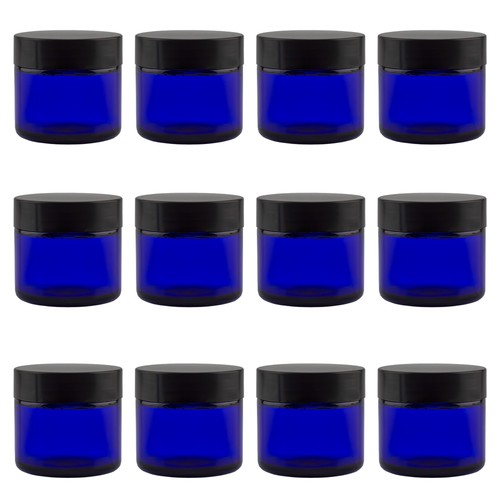 2oz cobalt blue glass - 2oz, cosmetic