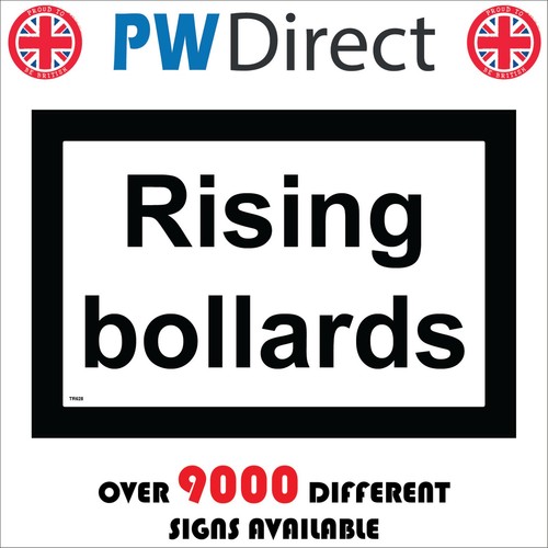 Sign rising bollards posts - rising,