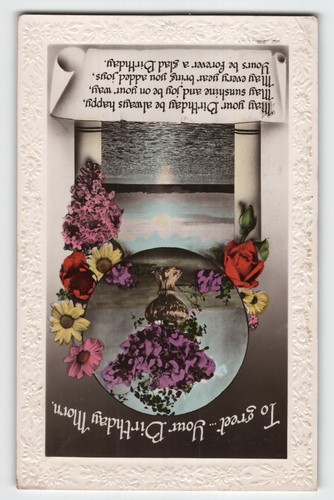 Vintage birthday postcard - vintage,