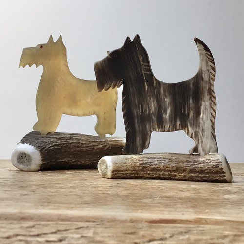 Pair vintage scottie dogs - dogs,