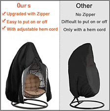 Egg Chair cover (Black), 190x115cm. Waterproof, with 2 windproof buckles