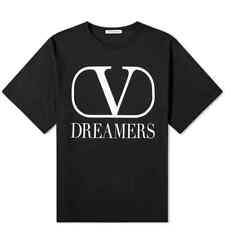 VALENTINO V DREAMERS LOGO OVERSIZED T-SHIRT TEE BLACK WHITE - RRP £325