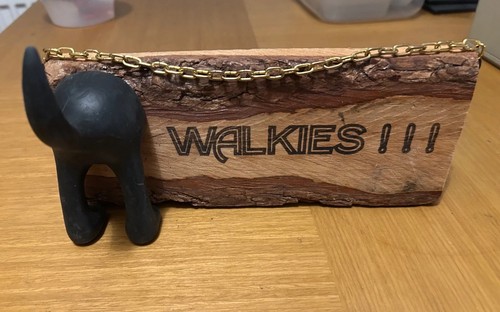 Wooden walkies dog - walkies,