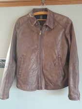Massimo Dutti Womens soft brown leather jacket size medium (12)