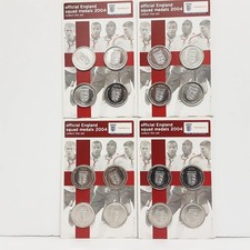 4 x Packs of 4 Official England Squad Medals - Sainsburys 2004 Euros New Sealed