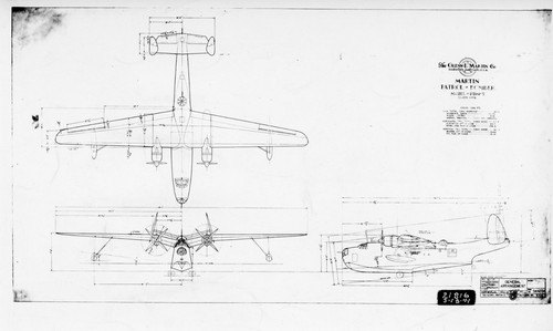 Martin mariner tech drawing - martin,