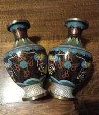 Pair Of Chinese Cloisonne