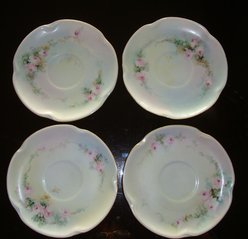 Vtg saucers plates - saucers, hand