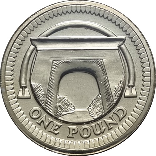 Round coin circulated - round, £1