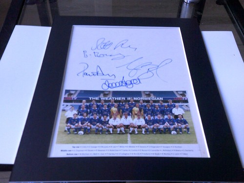 Millwall signed and mounted - and,