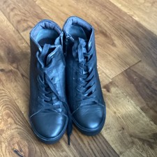 DKNY Black Wedge Heel Trainers Size 5