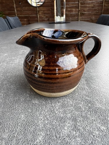 Vintage studio pottery brown - pottery,