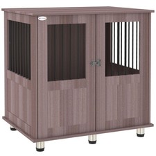 PawHut Small Dog Crate, Indoor End Table, Purple, Used