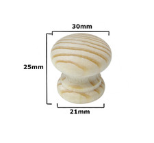 Wood Door Knob Genuine Pine