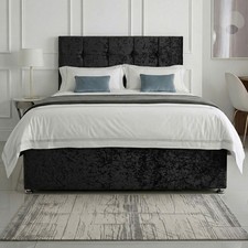 LUXURY GREY FABRIC DIVAN BED