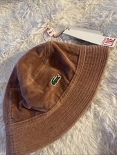 Supreme X Lacoste Bucket Hat Light Maroon Size M SS18