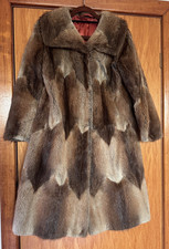 Vintage fur coat chevron style