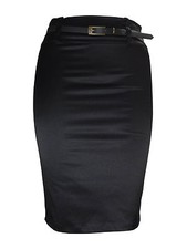 Satin pencil skirt for women - skirt,