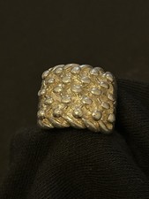 Heavy Chunky Keeper Ring 925 Sterling Solid Silver (Size UK R, US 8.5, EU 58.5)