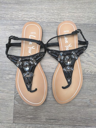 George black sandals flat size - sandals,