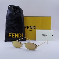 Fendi FE4075US 30L Gold/Yellow Mirror 54-15-135 Sunglasses New Authentic
