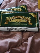 Golden Virgin50g Amber Leaf Empty Tobacco Pouch (No Tobacco)  No Silly Questions