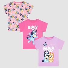 Girls Bluey T-Shirt 3 Pack |