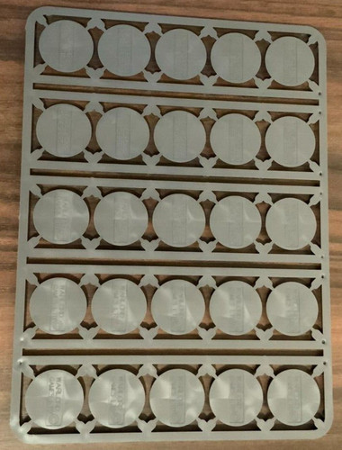 25x round 25mm lipped bases - 25mm,