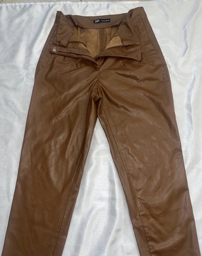 Zara brown faux leather - zara,