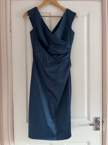 Coast satin pencil wiggle - coast,